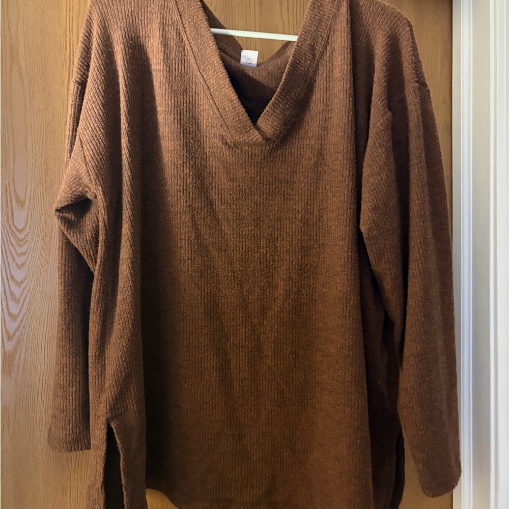 Old Navy Brown V-Neck Sweater